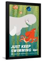 Disney Pixar Finding Dory - Just Keep Swimming-Trends International-Framed Poster