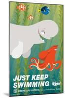 Disney Pixar Finding Dory - Just Keep Swimming-Trends International-Mounted Poster