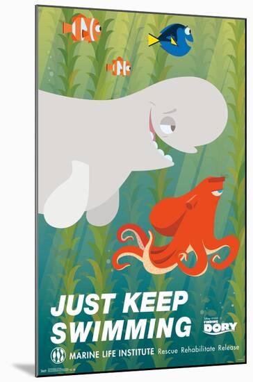 Disney Pixar Finding Dory - Just Keep Swimming-Trends International-Mounted Poster