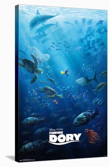 Disney Pixar Finding Dory - One Sheet-Trends International-Stretched Canvas