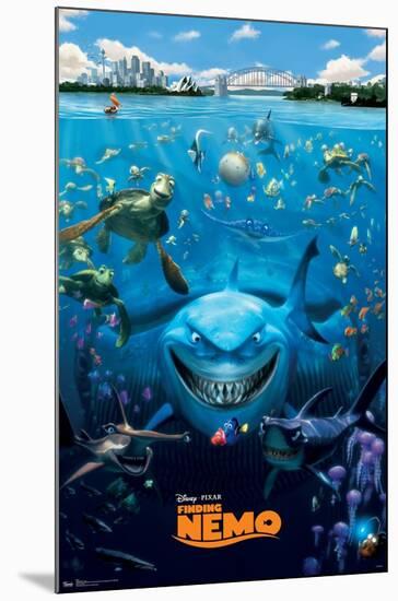 Disney Pixar Finding Nemo - Cast-Trends International-Mounted Poster