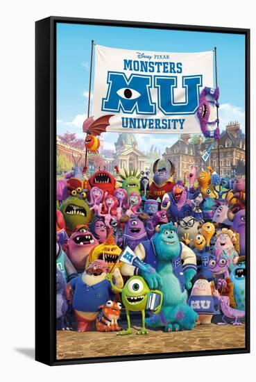 Disney Pixar Monsters University - One Sheet-Trends International-Framed Stretched Canvas