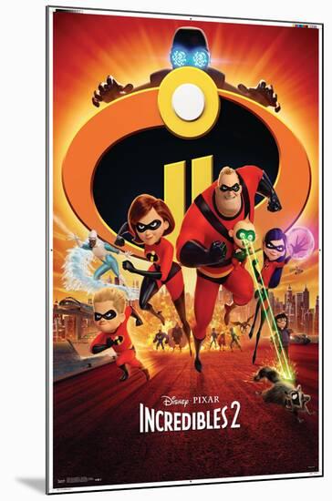 Disney Pixar The Incredibles 2 - One Sheet-Trends International-Mounted Poster