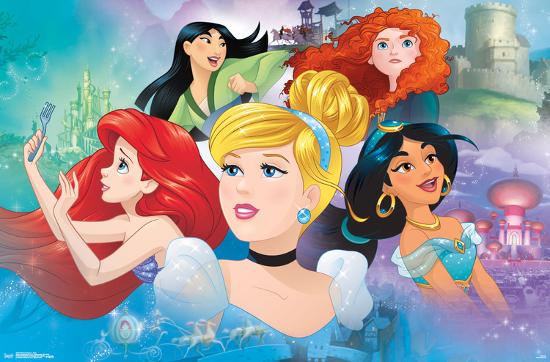 DISNEY PRINCESS - GAZE-null-Lamina Framed Poster