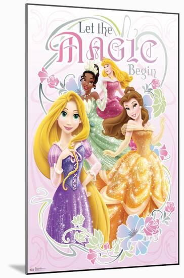 Disney Princess - Let the Magic Begin-Trends International-Mounted Poster