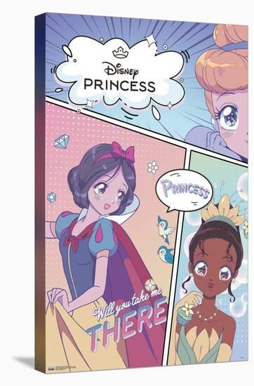 Disney Princess: Manga - Faces-Trends International-Stretched Canvas