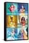 Disney Princess - Scenic Grid-Trends International-Framed Stretched Canvas