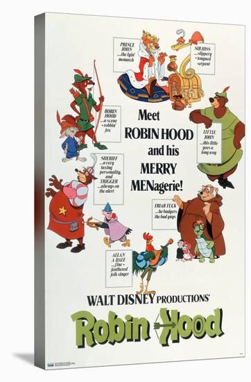 Disney Robin Hood - One Sheet-Trends International-Stretched Canvas