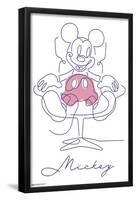 Disney Simple Moments Line Art - Mickey Mouse-Trends International-Framed Poster