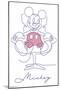 Disney Simple Moments Line Art - Mickey Mouse-Trends International-Mounted Poster