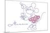 Disney Simple Moments Line Art - Minnie Mouse-Trends International-Mounted Poster