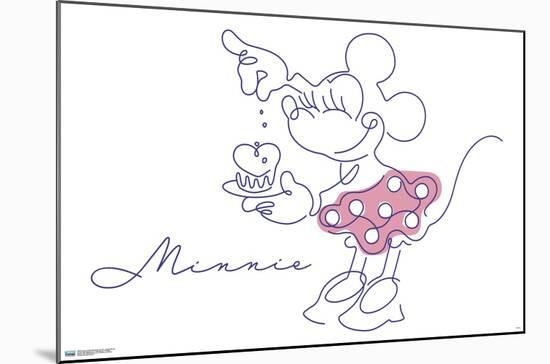 Disney Simple Moments Line Art - Minnie Mouse-Trends International-Mounted Poster