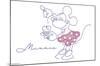 Disney Simple Moments Line Art - Minnie Mouse-Trends International-Mounted Poster