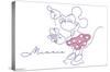 Disney Simple Moments Line Art - Minnie Mouse-Trends International-Stretched Canvas