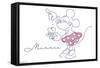 Disney Simple Moments Line Art - Minnie Mouse-Trends International-Framed Stretched Canvas