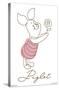 Disney Simple Moments Line Art - Piglet-Trends International-Stretched Canvas