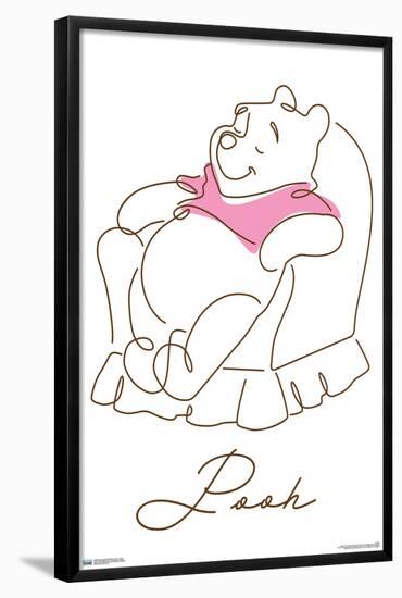 Disney Simple Moments Line Art - Pooh-Trends International-Framed Poster