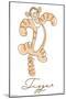 Disney Simple Moments Line Art - Tigger-Trends International-Mounted Poster