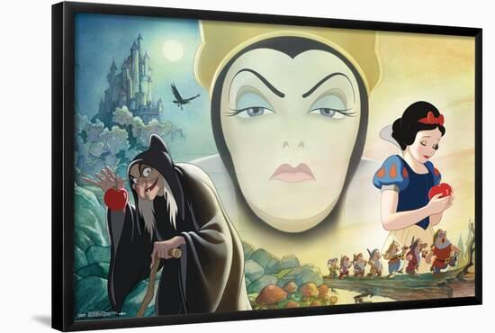 Disney Snow White and the Seven Dwarfs - Collage-Trends International-Framed Poster