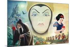 Disney Snow White and the Seven Dwarfs - Collage-Trends International-Mounted Poster
