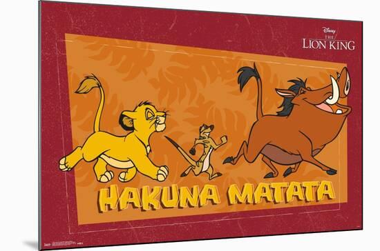 Disney The Lion King 1994 - Hakuna Matata-Trends International-Mounted Poster