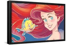 Disney The Little Mermaid - Ariel Close-Up-Trends International-Framed Poster