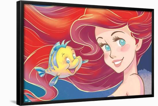 Disney The Little Mermaid - Ariel Close-Up-Trends International-Framed Poster