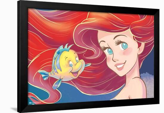 Disney The Little Mermaid - Ariel Close-Up-Trends International-Framed Poster