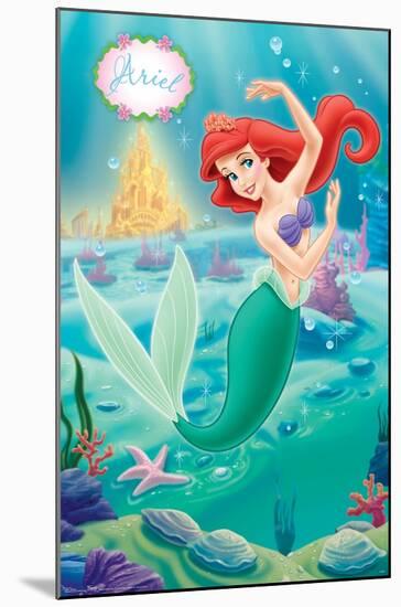 Disney The Little Mermaid - Ariel - Swimming Pose-Trends International-Mounted Poster