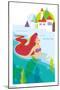 Disney The Little Mermaid - Ariel with Castle-Trends International-Mounted Poster