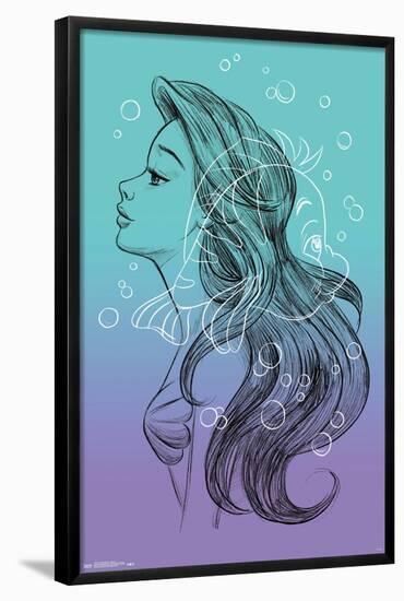 Disney The Little Mermaid - Sketch-Trends International-Framed Poster