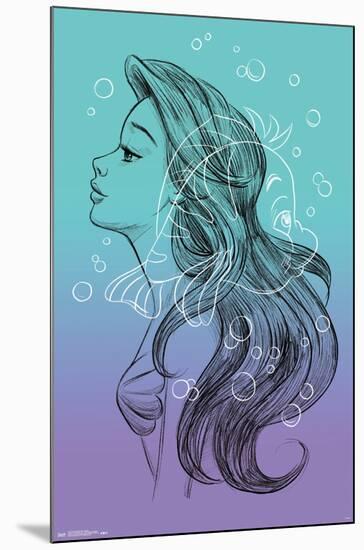 Disney The Little Mermaid - Sketch-Trends International-Mounted Poster
