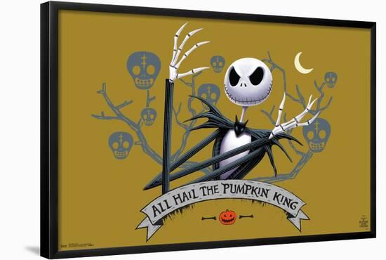 Disney Tim Burton's The Nightmare Before Christmas - All Hail-Trends International-Framed Poster