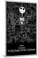 Disney Tim Burton's The Nightmare Before Christmas - Black and White-Trends International-Mounted Poster