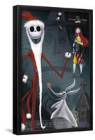 Disney Tim Burton's The Nightmare Before Christmas - Collage-Trends International-Framed Poster