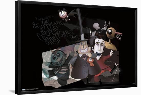 Disney Tim Burton's The Nightmare Before Christmas - Distorted Group-Trends International-Framed Poster