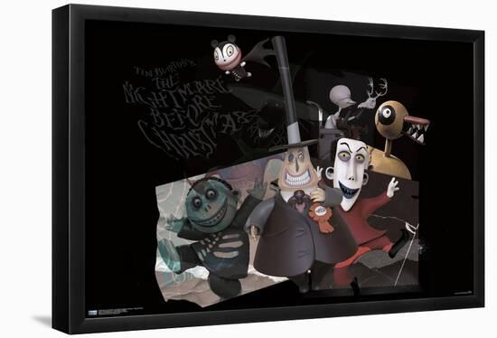 Disney Tim Burton's The Nightmare Before Christmas - Distorted Group-Trends International-Framed Poster