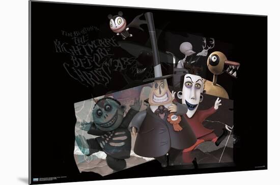 Disney Tim Burton's The Nightmare Before Christmas - Distorted Group-Trends International-Mounted Poster