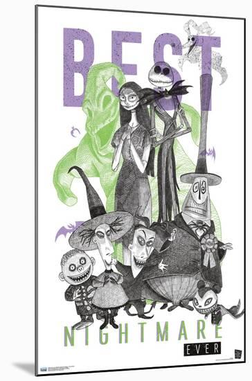 Disney Tim Burton's The Nightmare Before Christmas - Group Sketch-Trends International-Mounted Poster