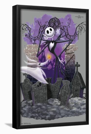 Disney Tim Burton's The Nightmare Before Christmas - Jack And Zero-Trends International-Framed Poster