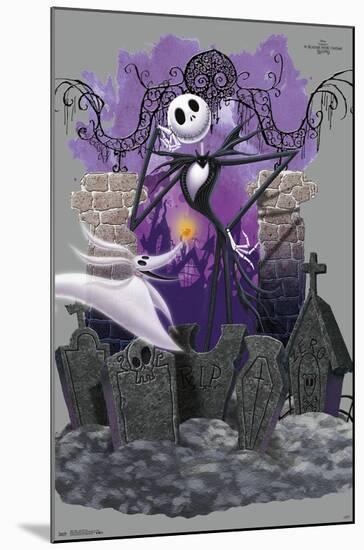 Disney Tim Burton's The Nightmare Before Christmas - Jack And Zero-Trends International-Mounted Poster