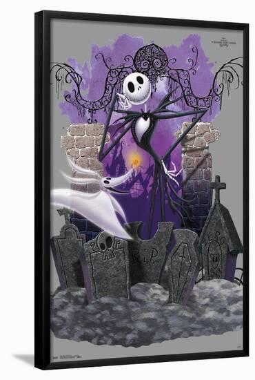 Disney Tim Burton's The Nightmare Before Christmas - Jack And Zero-Trends International-Framed Poster