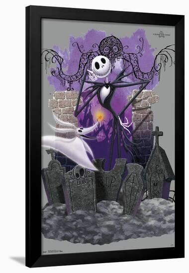 Disney Tim Burton's The Nightmare Before Christmas - Jack And Zero-Trends International-Framed Poster