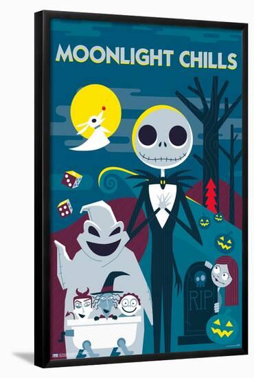 Disney Tim Burton's The Nightmare Before Christmas - Moonlight Chills-Trends International-Framed Poster