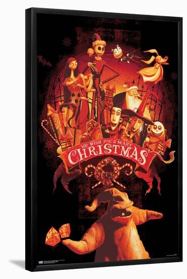 Disney Tim Burton's The Nightmare Before Christmas - Red Group-Trends International-Framed Poster