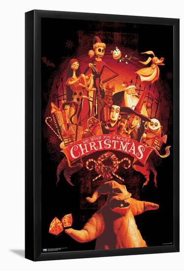 Disney Tim Burton's The Nightmare Before Christmas - Red Group-Trends International-Framed Poster