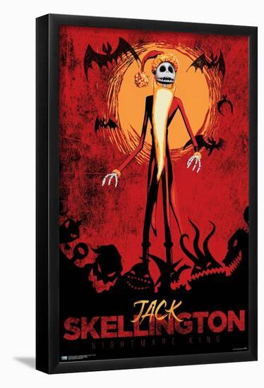 Disney Tim Burton's The Nightmare Before Christmas - Red Jack-Trends International-Framed Poster