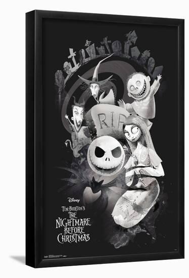 Disney Tim Burton's The Nightmare Before Christmas - Rip-Trends International-Framed Poster