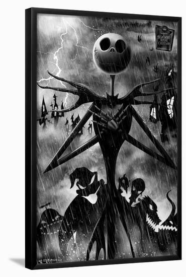 Disney Tim Burton's The Nightmare Before Christmas - Shadows-Trends International-Framed Poster