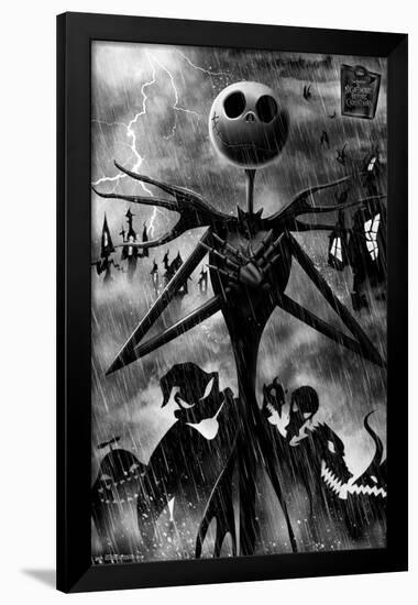 Disney Tim Burton's The Nightmare Before Christmas - Shadows-Trends International-Framed Poster